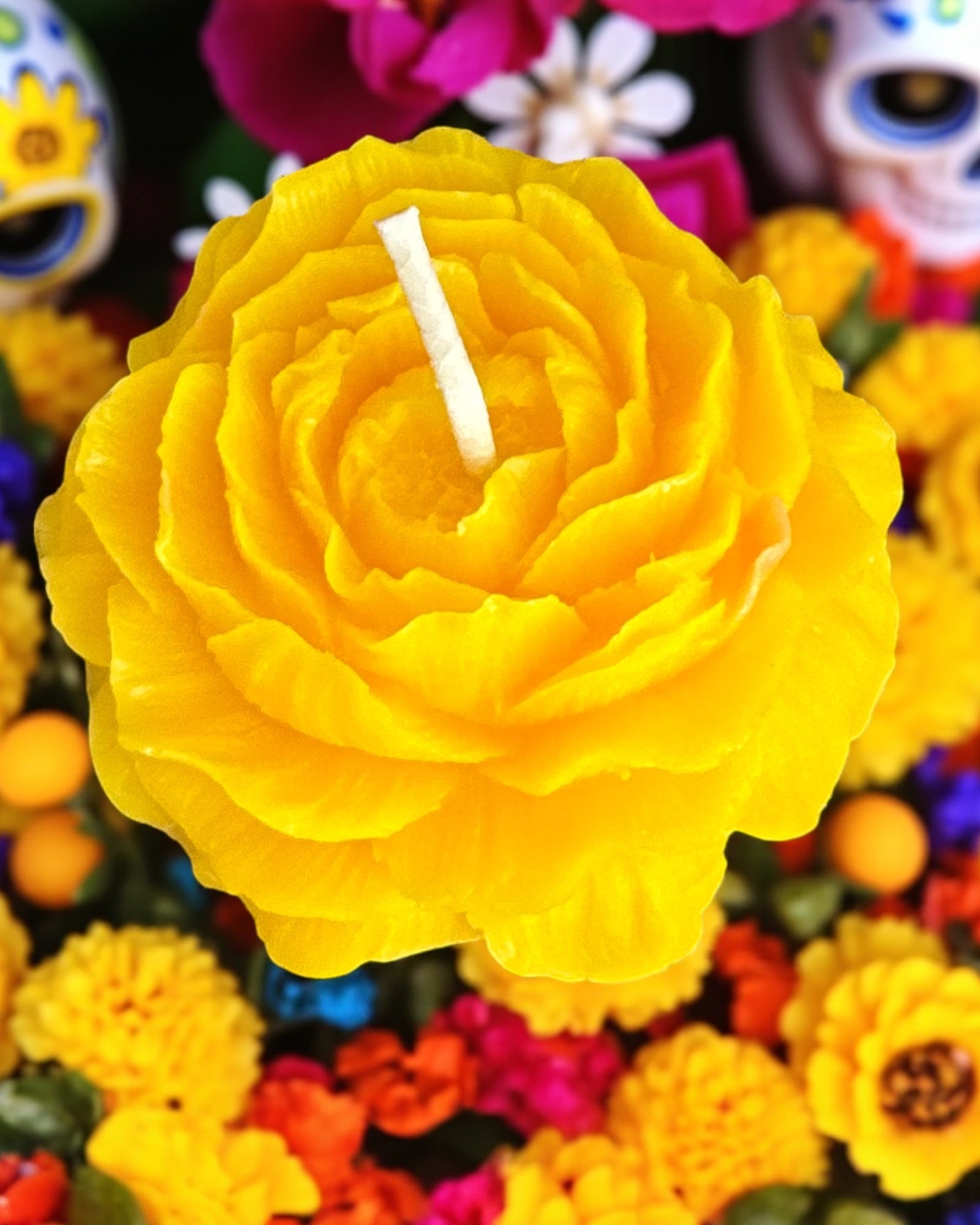 Flor de Cempasúchil Flower Candles