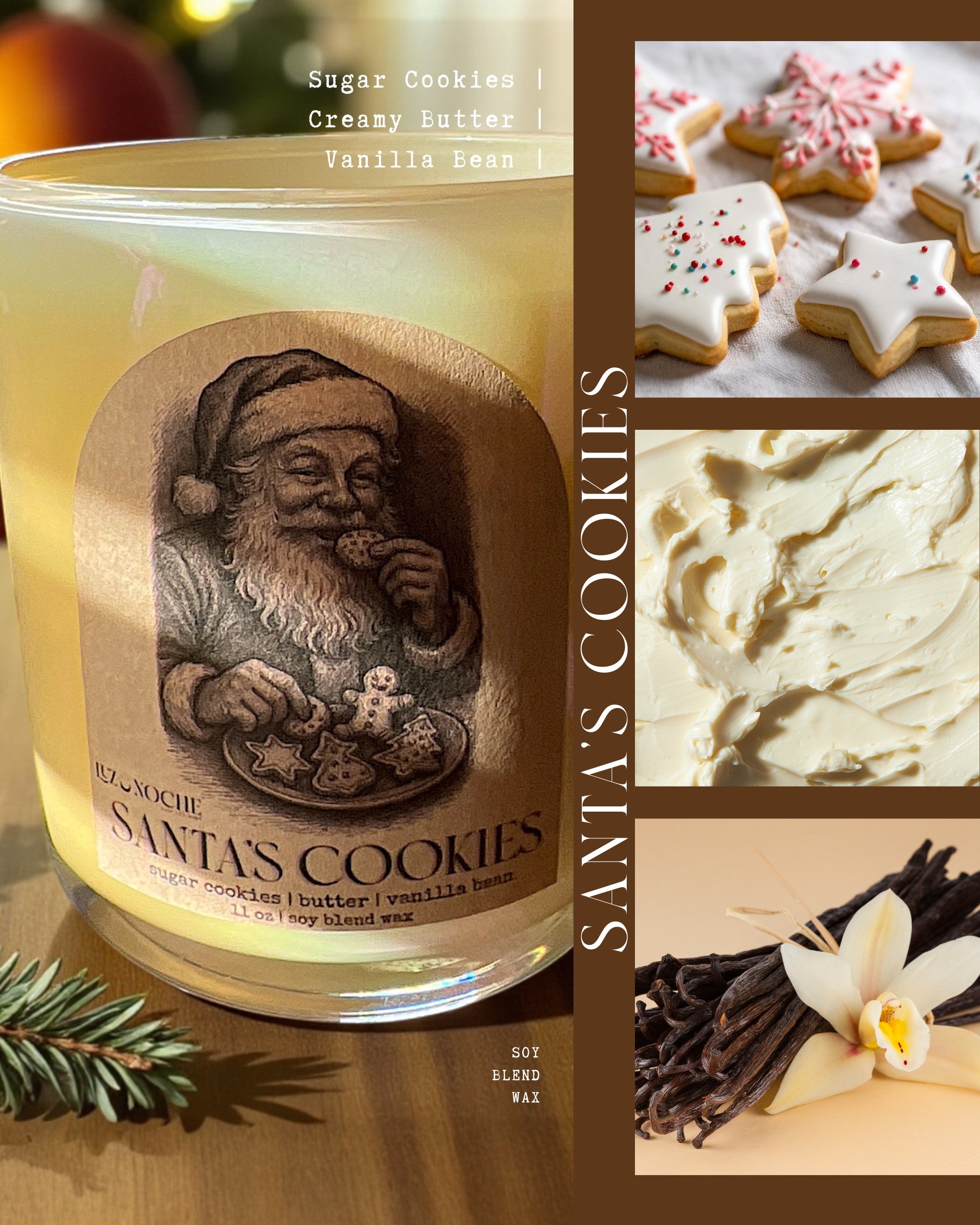 Santa's Cookies Candle